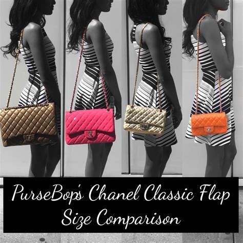 chanel classic flap bag sizes